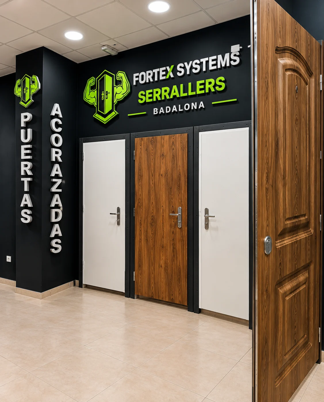 Exposición de puertas · Fortex Systems Serrallers Badalona