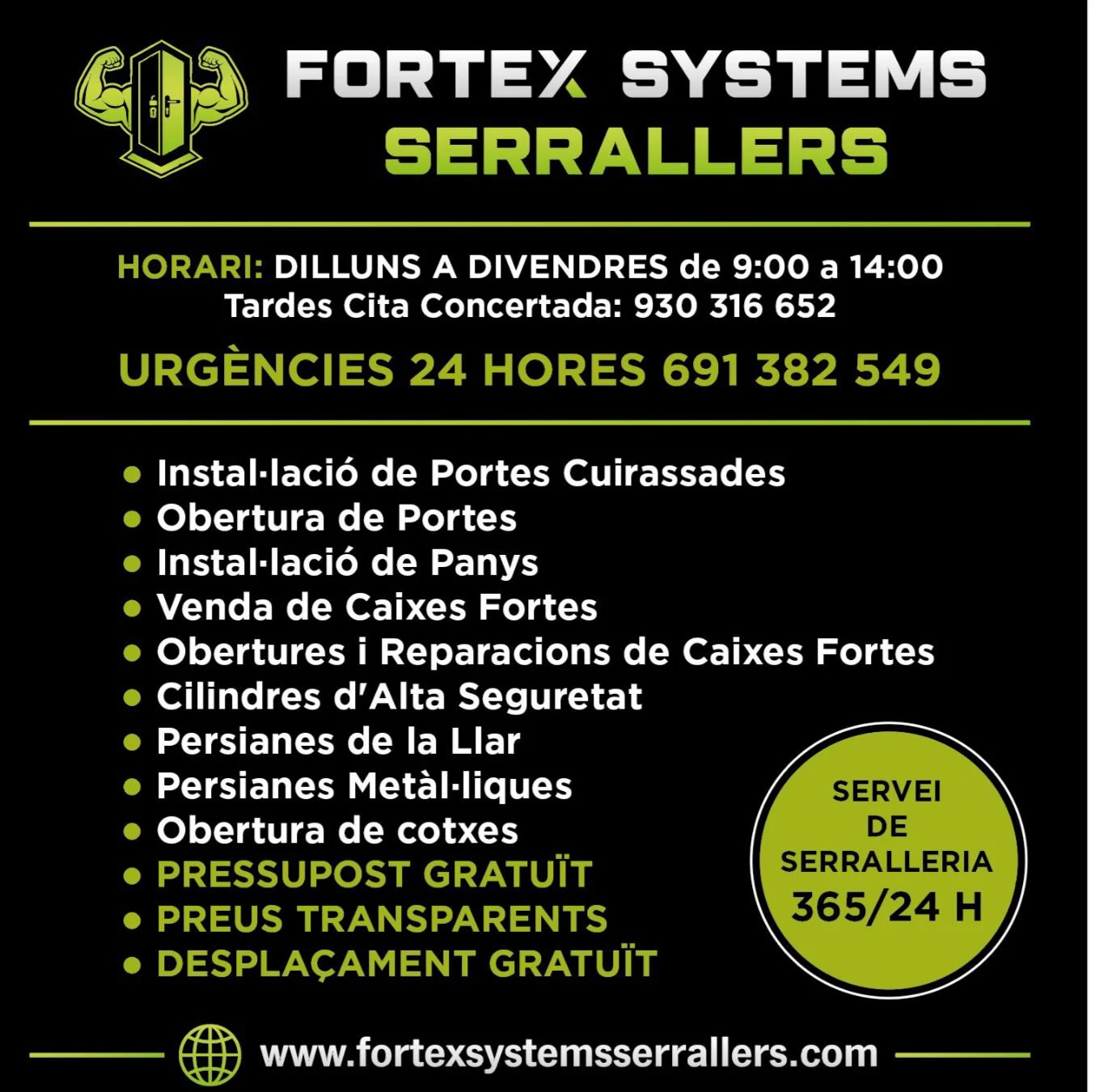 Servicio técnico de cerrajería 24 horas